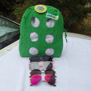 Bundle sunglass&Jackpopz special-design backpack brand new w tag